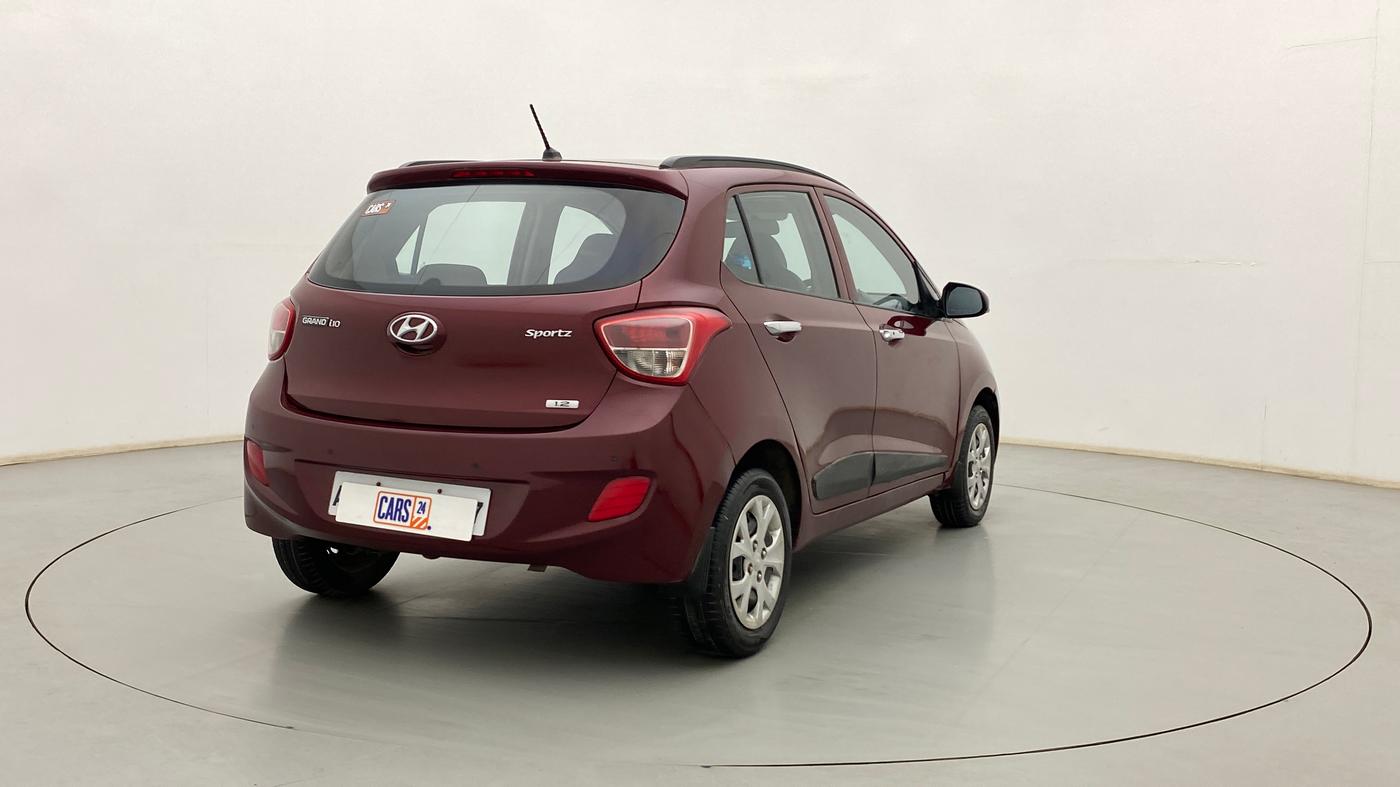 2013 Hyundai Grand i10 SPORTZ 1.2 KAPPA VTVT, Petrol, Manual, 53,000 km, Right Back Diagonal