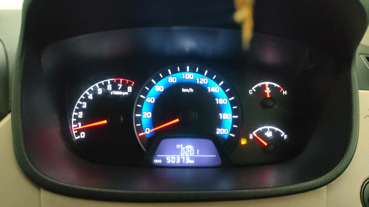2014 Hyundai Xcent SX 1.2 (O), Petrol, Manual, 50,350 km, Odometer Image