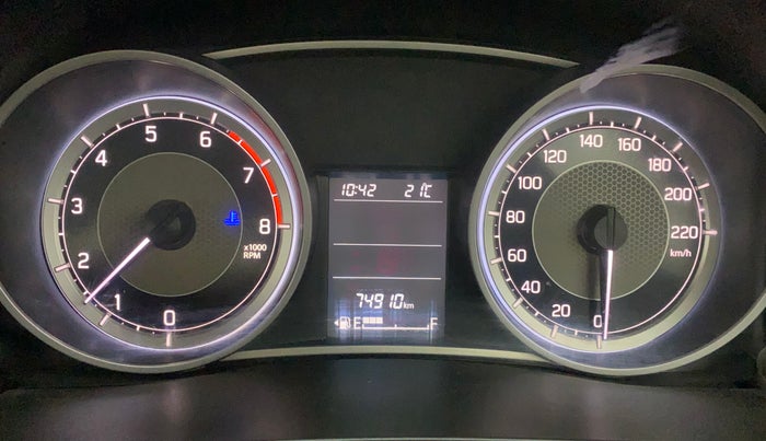2021 Maruti Dzire ZXI, Petrol, Manual, 74,910 km, Odometer Image