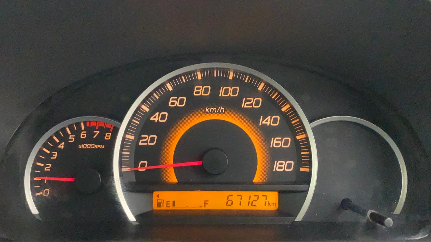 2010 Maruti Wagon R 1.0 VXI, Petrol, Manual, 67,126 km, Odometer Image