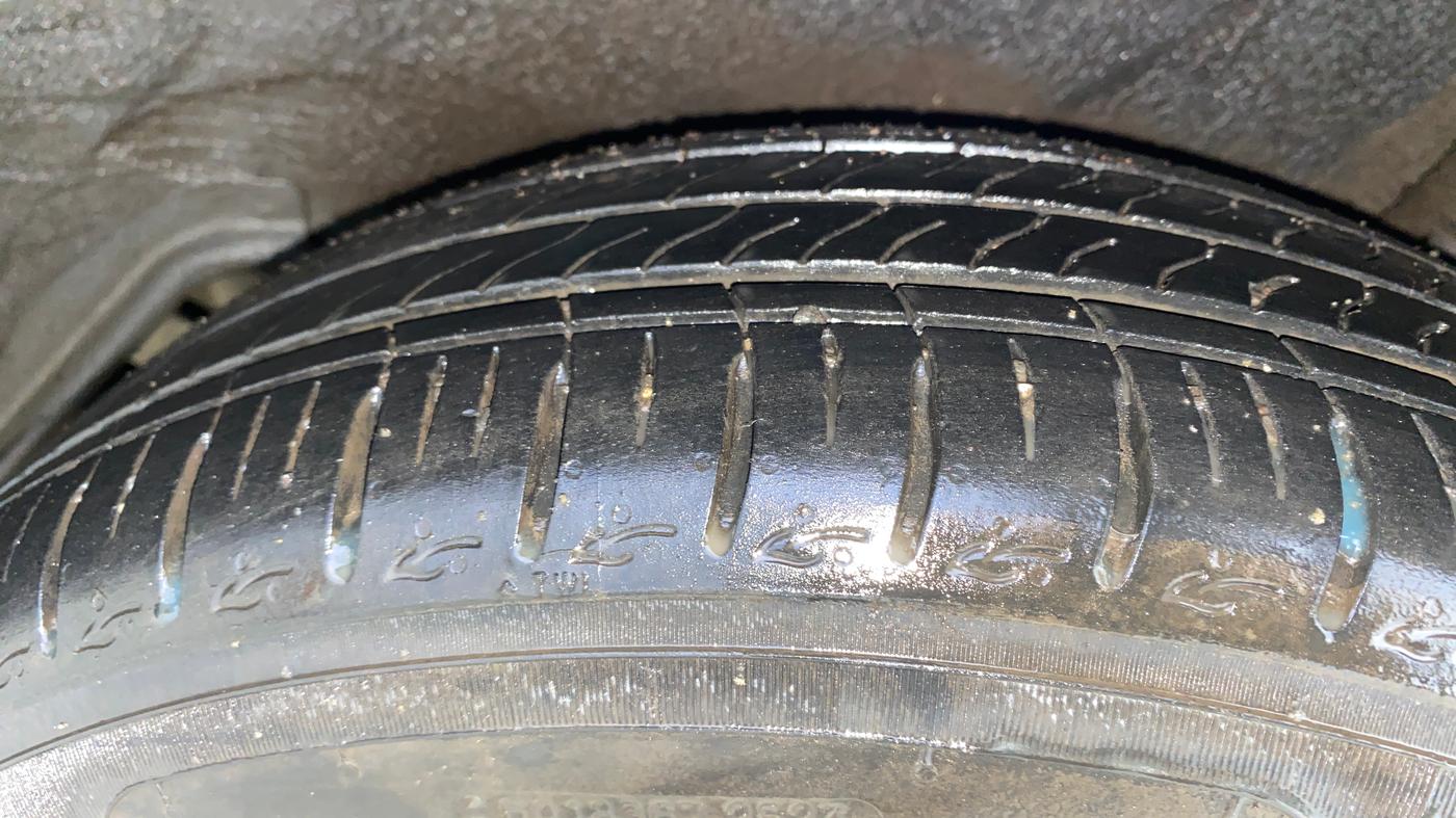 2019 Nissan Micra XV CVT, Petrol, Automatic, 1,03,683 km, Left Rear Tyre Tread
