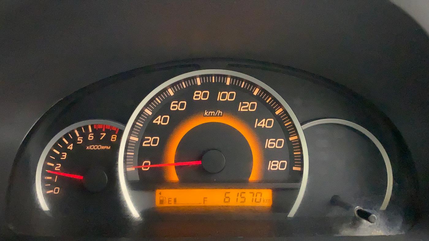 2010 Maruti Wagon R 1.0 VXI, Petrol, Manual, 61,569 km, Odometer Image