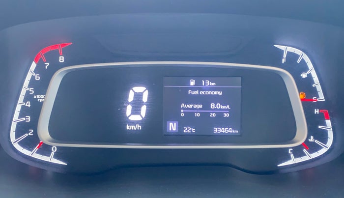 2021 KIA SONET HTX 1.0 IMT, Petrol, Manual, 33,427 km, Odometer Image