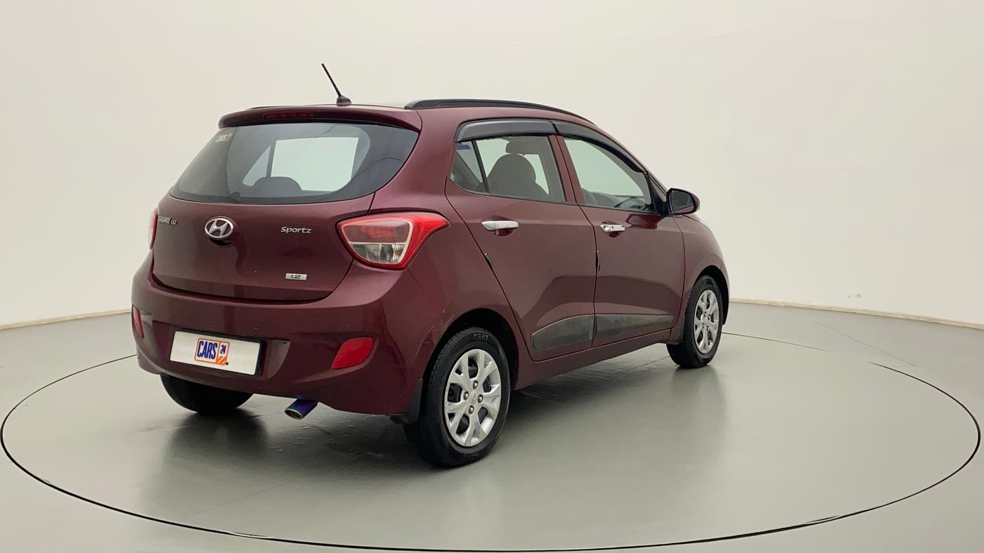 2013 Hyundai Grand i10 SPORTZ 1.2 KAPPA VTVT, Petrol, Manual, 50,558 km, Right Back Diagonal