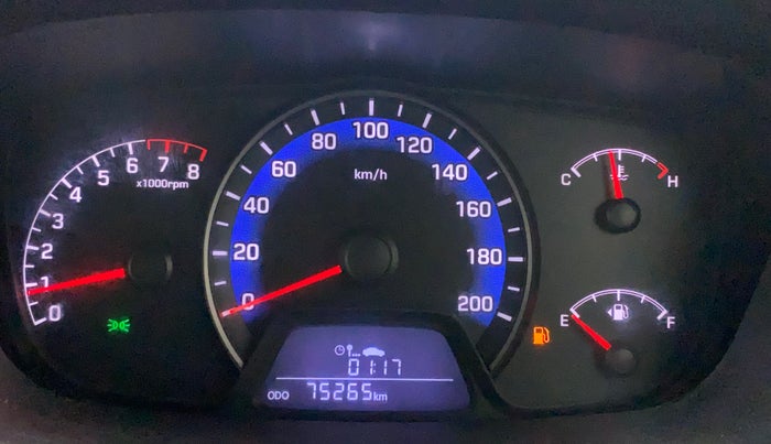 2015 Hyundai Xcent S 1.2, Petrol, Manual, 75,265 km, Odometer Image