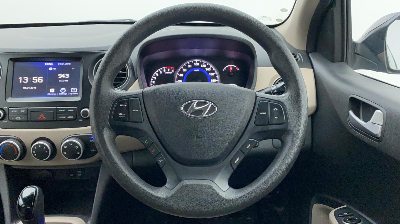 2017 Hyundai Grand i10 SPORTZ (O) AT 1.2 KAPPA VTVT, Petrol, Automatic, 41,385 km, Steering Wheel Close Up