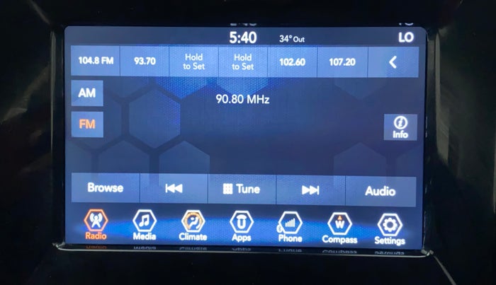 2019 Jeep Compass LIMITED 2.0 DIESEL, Diesel, Manual, 9,346 km, Infotainment System