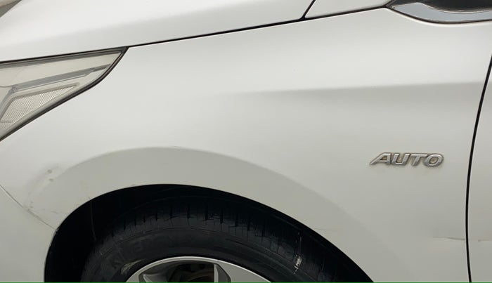 2017 Hyundai Verna 1.6 VTVT SX (O) AT, Petrol, Automatic, 45,879 km, Left fender - Slightly dented