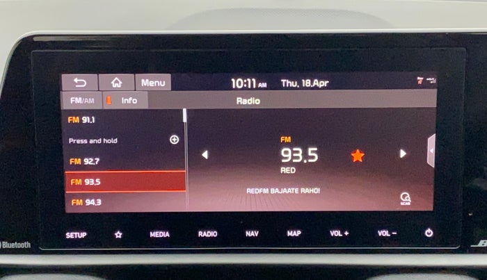 2022 KIA SONET GTX PLUS 1.0 DCT, Petrol, Automatic, 19,749 km, Infotainment System