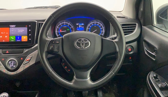 2020 Toyota Glanza V, Petrol, Manual, 74,708 km, Steering Wheel Close Up