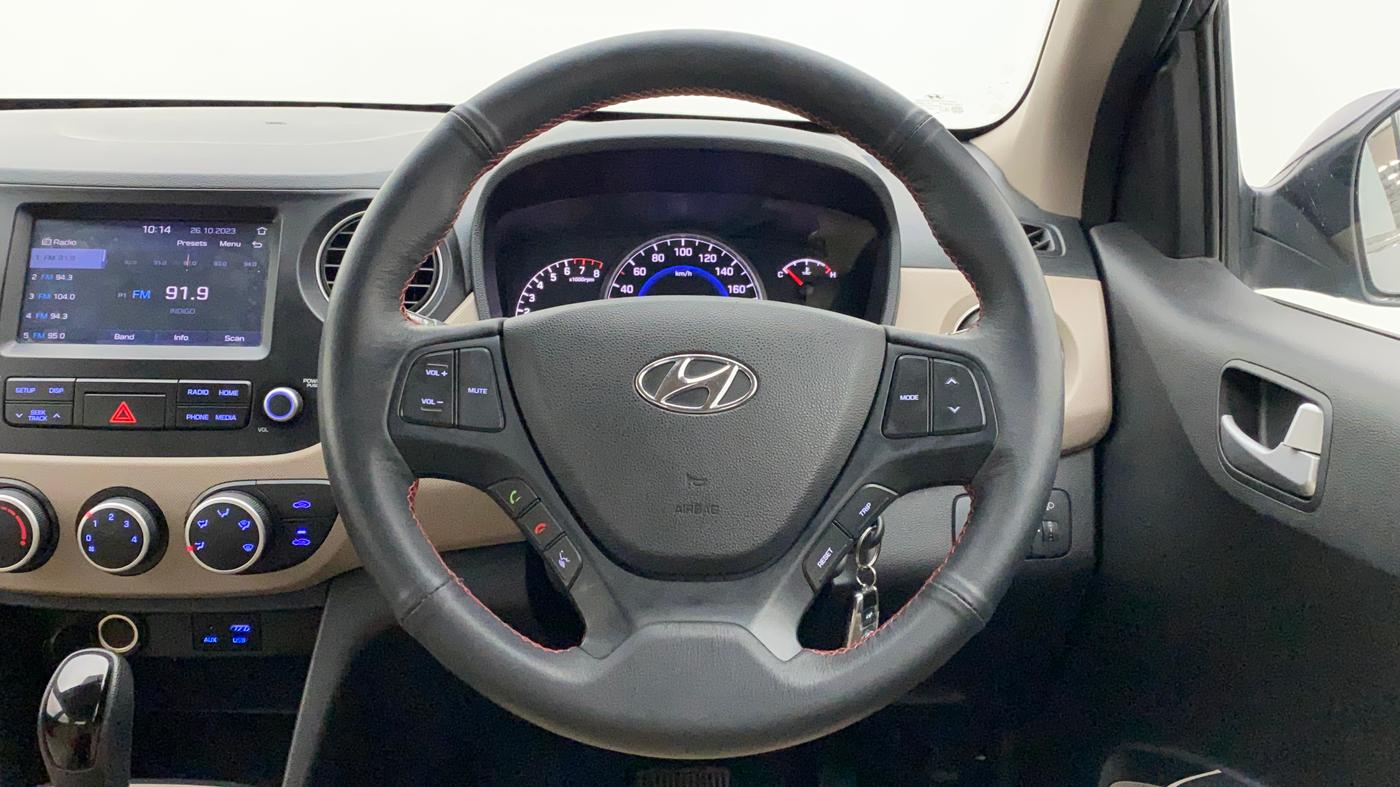2018 Hyundai Grand i10 SPORTZ AT 1.2 KAPPA VTVT, Petrol, Automatic, 26,821 km, Steering Wheel Close Up
