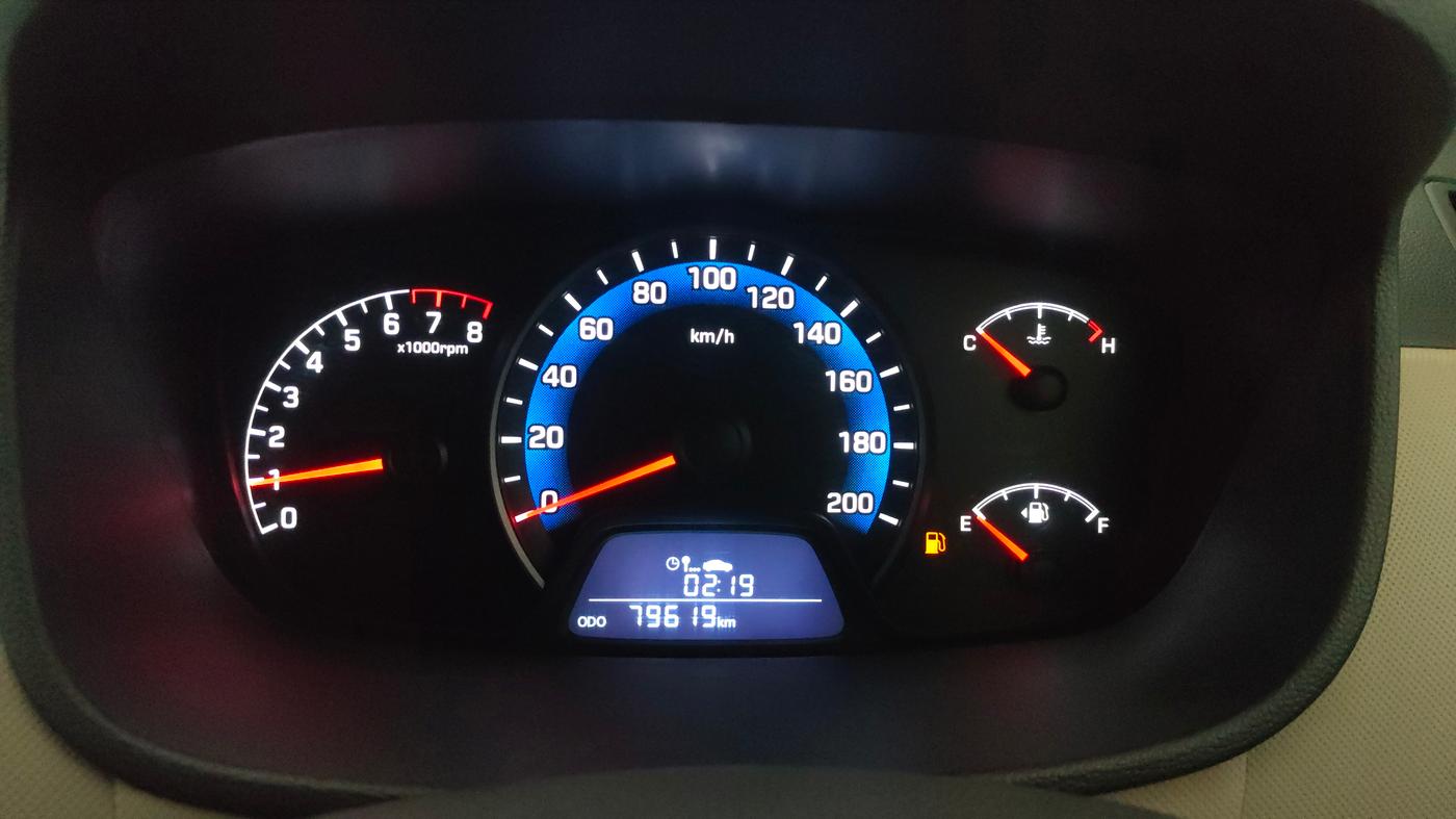 2015 Hyundai Xcent S 1.2, Petrol, Manual, 79,605 km, Odometer Image