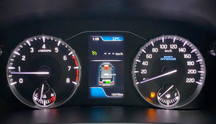 2022 Maruti BREZZA ZXI SMART HYBRID , Petrol, Manual, 10,376 km, Odometer Image