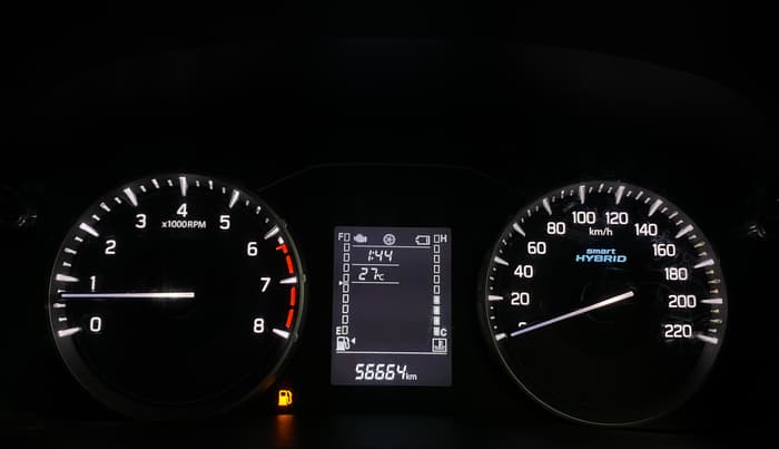 2023 Maruti BREZZA VXI SMART HYBRID, Petrol, Manual, 56,664 km, Odometer Image