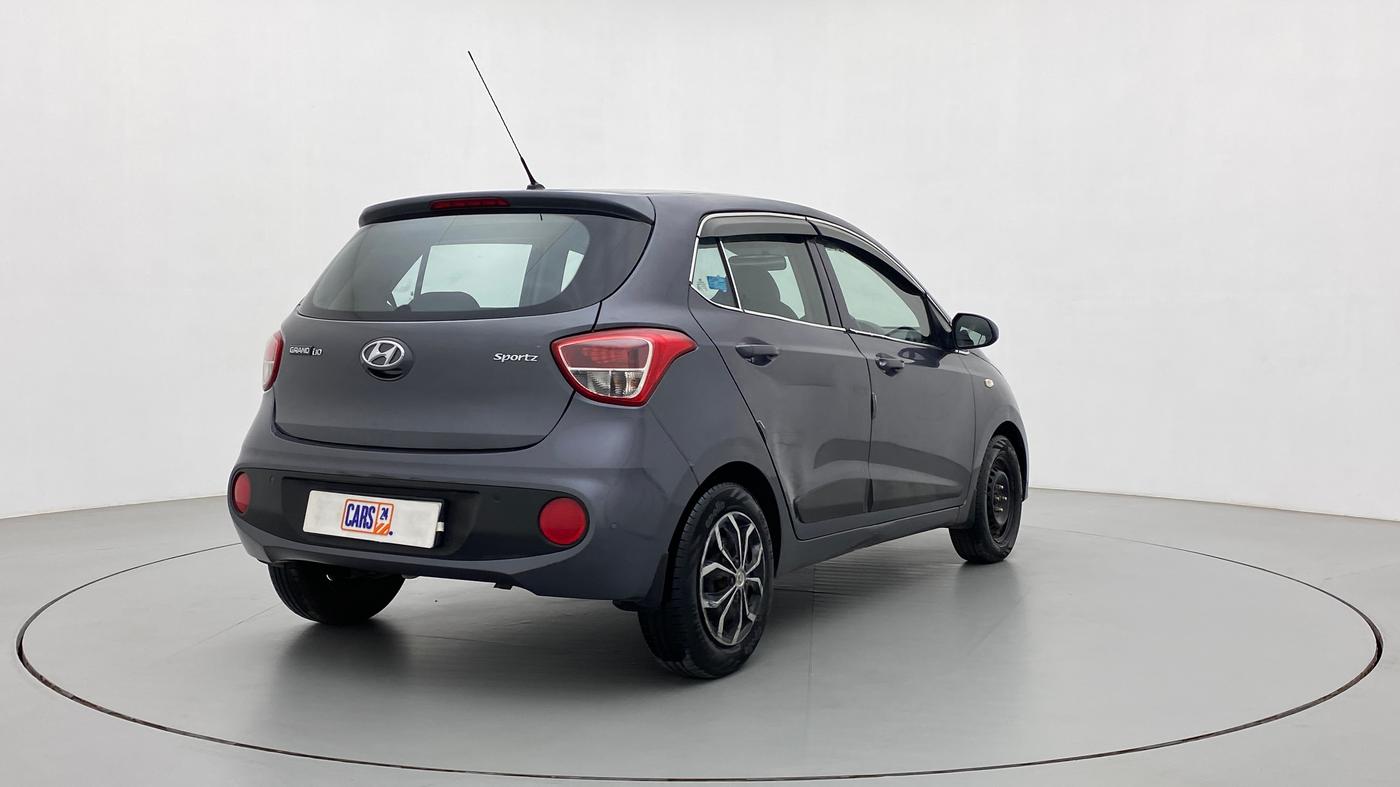 2017 Hyundai Grand i10 SPORTZ 1.2 KAPPA VTVT, CNG, Manual, 51,075 km, Right Back Diagonal
