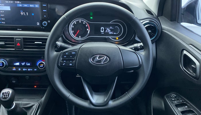 2022 Hyundai GRAND I10 NIOS SPORTZ 1.2 KAPPA VTVT DUAL TONE, Petrol, Manual, 9,384 km, Steering Wheel Close Up