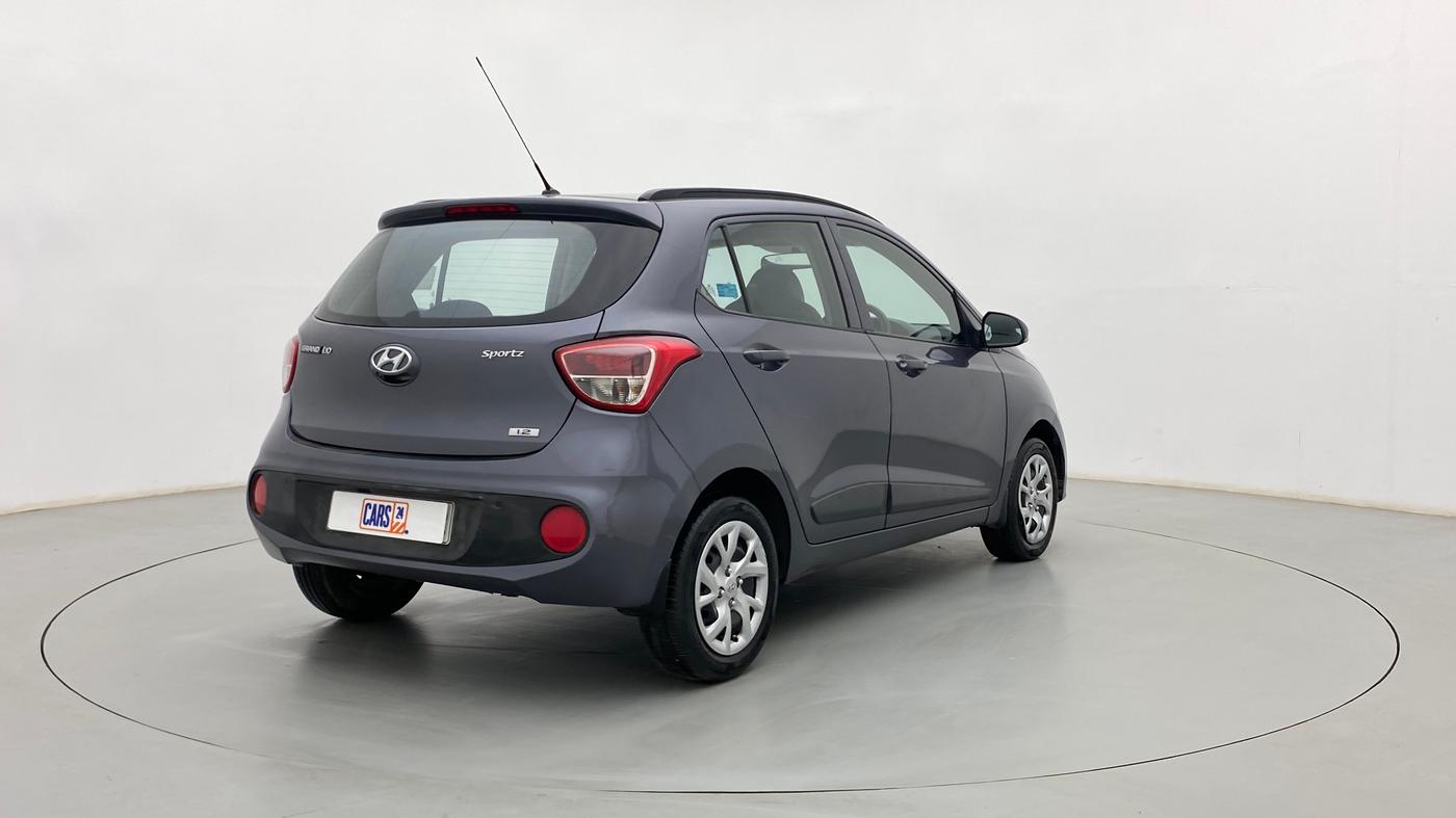 2017 Hyundai Grand i10 SPORTZ 1.2 KAPPA VTVT, Petrol, Manual, 82,163 km, Right Back Diagonal