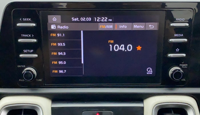 2021 KIA SONET HTX 1.0 IMT, Petrol, Manual, 13,676 km, Infotainment System