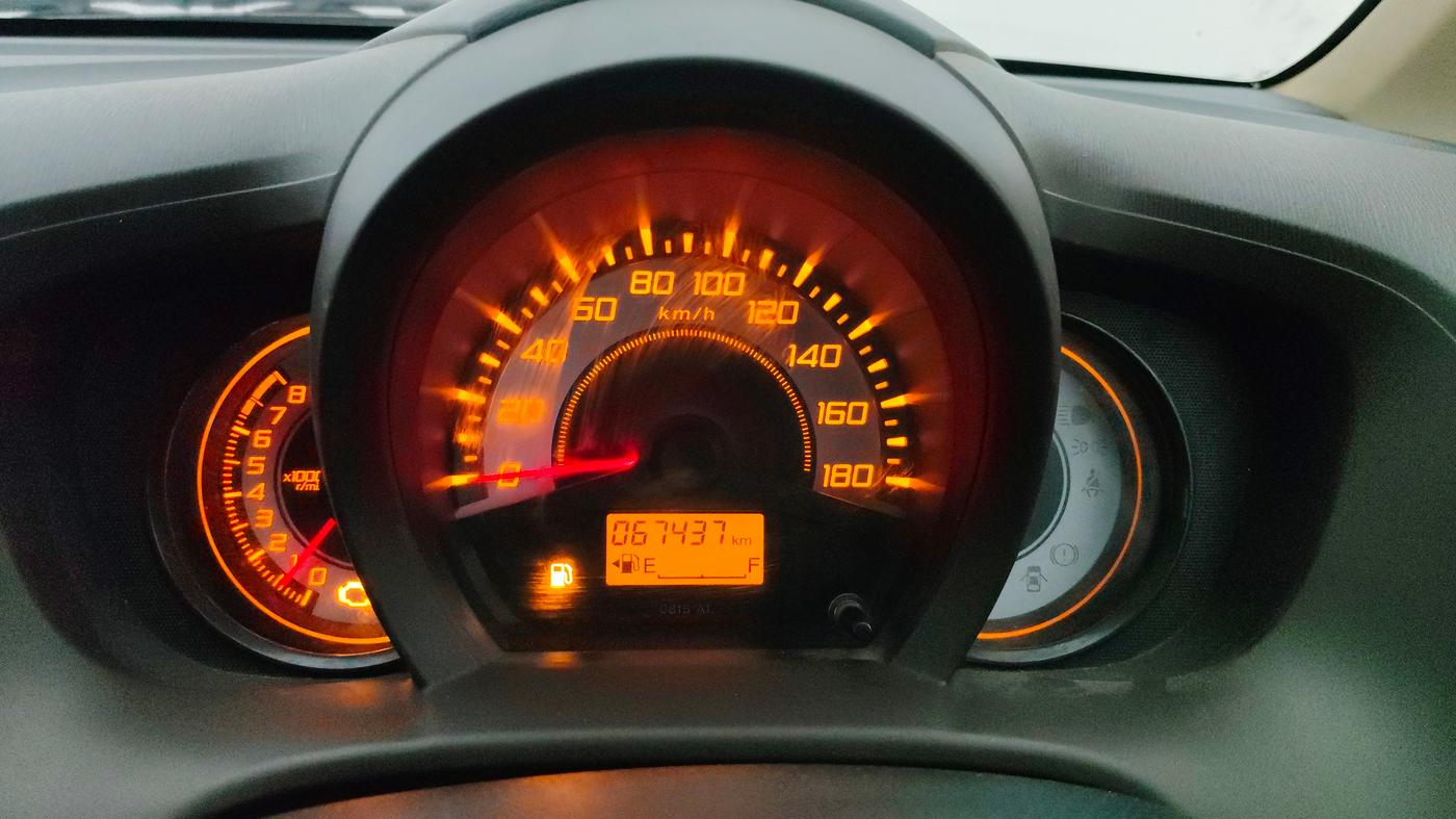 2013 Honda Brio EX MT, CNG, Manual, 67,414 km, Odometer Image