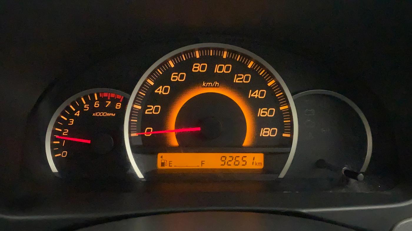 2012 Maruti Wagon R 1.0 VXI, Petrol, Manual, 92,651 km, Odometer Image