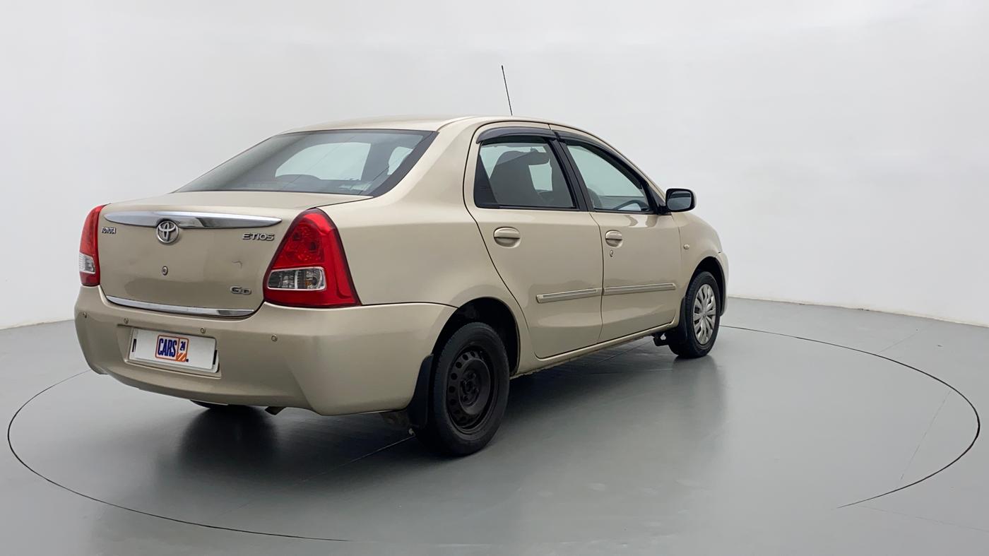 2012 Toyota Etios GD, Diesel, Manual, 93,534 km, Right Back Diagonal