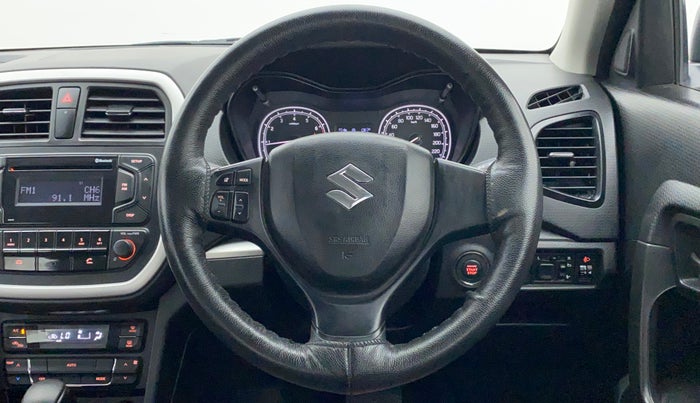 2021 Maruti Vitara Brezza VXI AT SHVS, Petrol, Automatic, 18,249 km, Steering Wheel Close Up