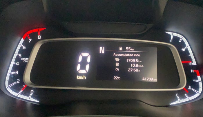 2022 KIA SONET HTX 1.0 IMT, Petrol, Manual, 41,709 km, Odometer Image