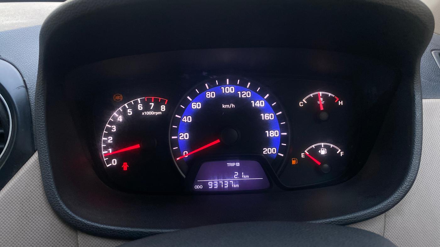 2014 Hyundai Xcent S (O) 1.2, Petrol, Manual, 93,735 km, Odometer Image