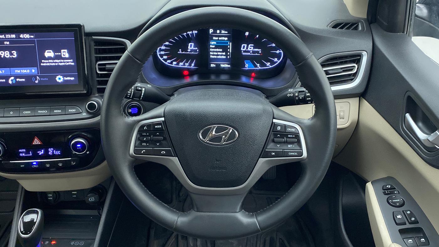 2022 Hyundai Verna SX 1.5 VTVT IVT, Petrol, Automatic, 16,626 km, Steering Wheel Close Up