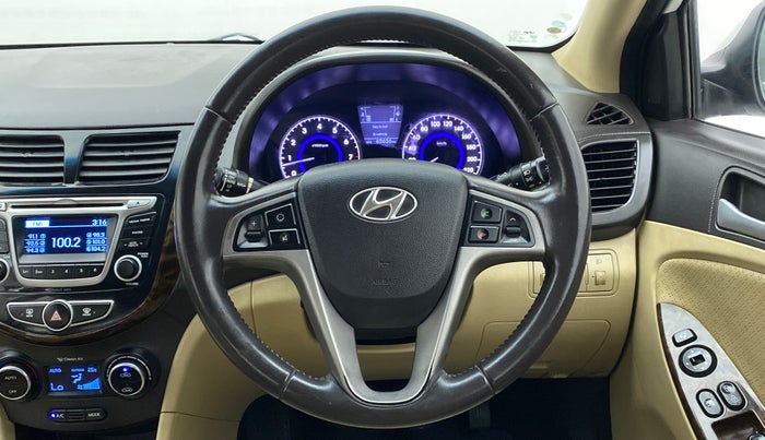 2015 Hyundai Verna 1.6 VTVT SX, Petrol, Manual, 62,728 km, Steering Wheel Close Up