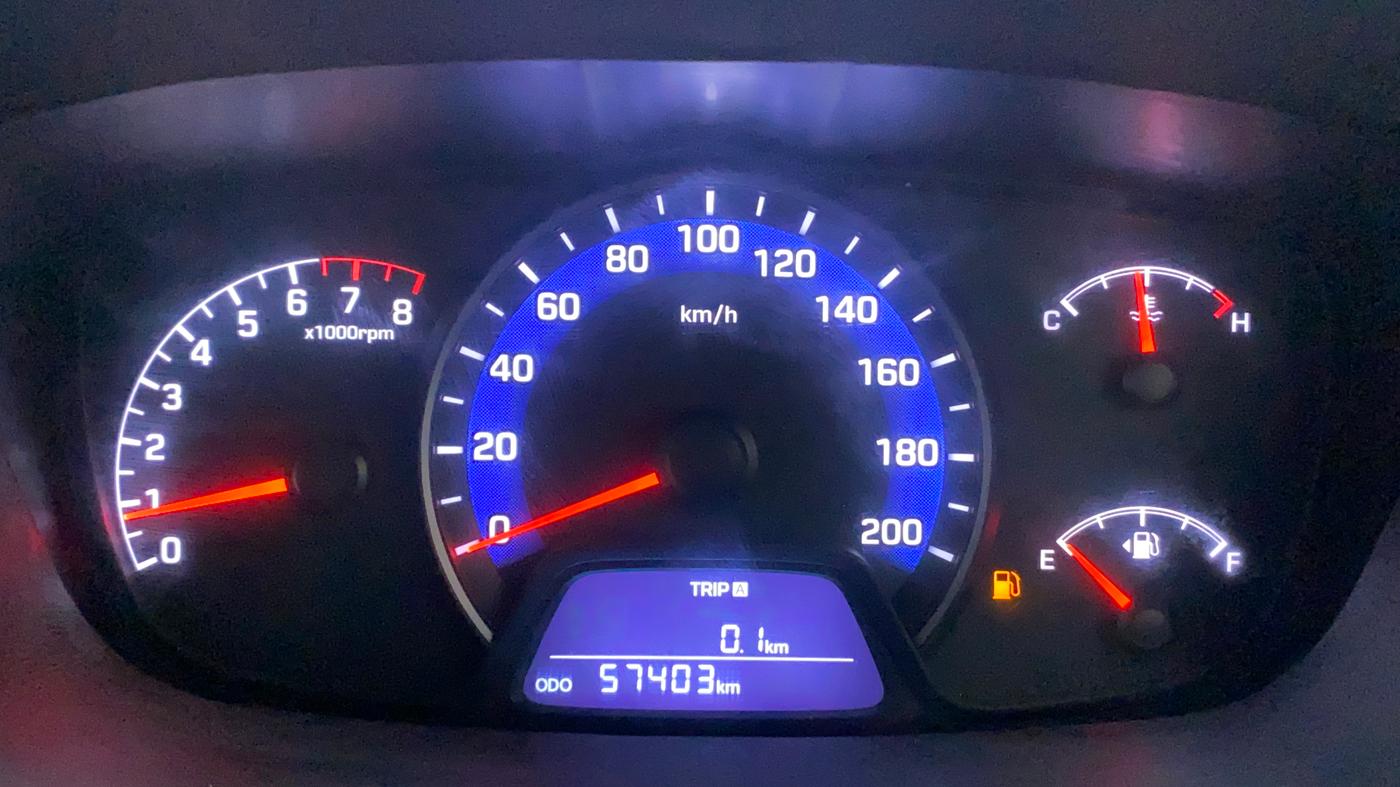2016 Hyundai Xcent SX 1.2, Petrol, Manual, 57,443 km, Odometer Image