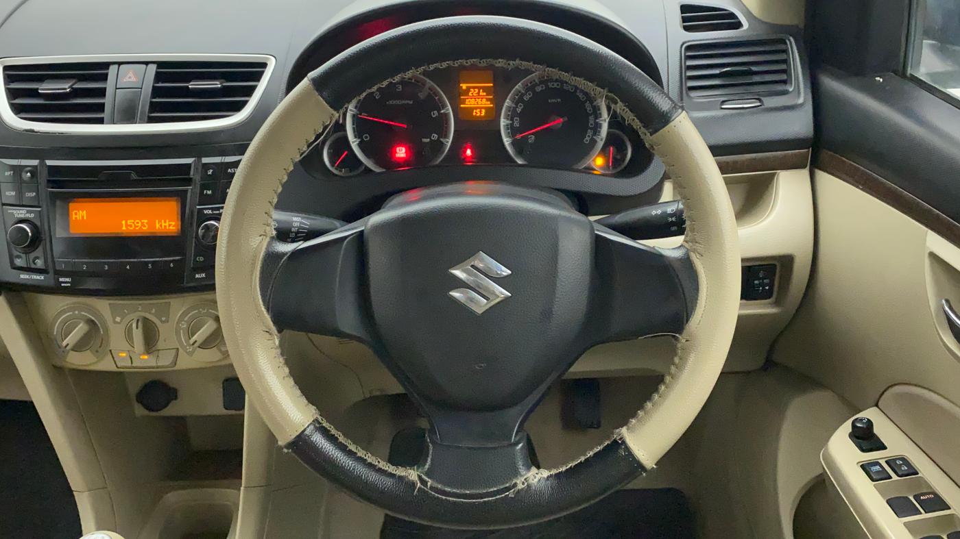 2015 Maruti Swift Dzire VDI ABS, Diesel, Manual, 1,08,268 km, Steering Wheel Close Up