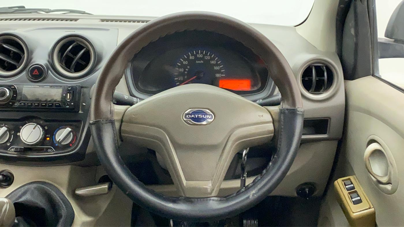 2014 Datsun Go D, Petrol, Manual, 97,917 km, Steering Wheel Close Up