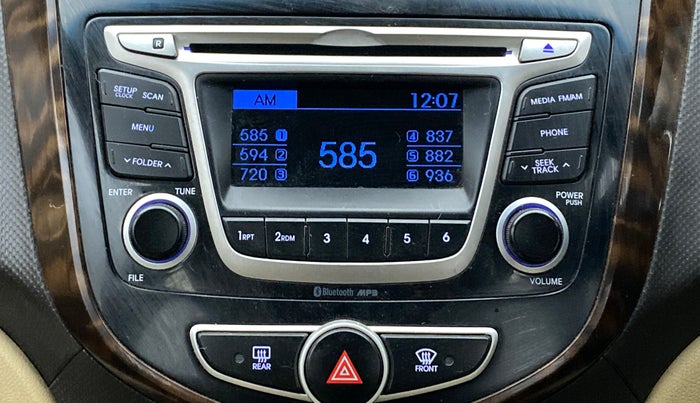 2015 Hyundai Verna FLUIDIC 4S 1.6 VTVT S(O), Petrol, Manual, 1,05,210 km, Infotainment System