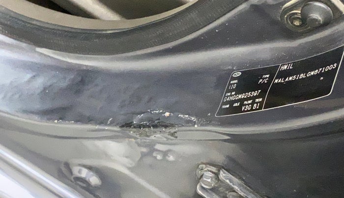 2016 Hyundai i10 MAGNA 1.1, Petrol, Manual, 52,959 km, Left B pillar - Slightly dented