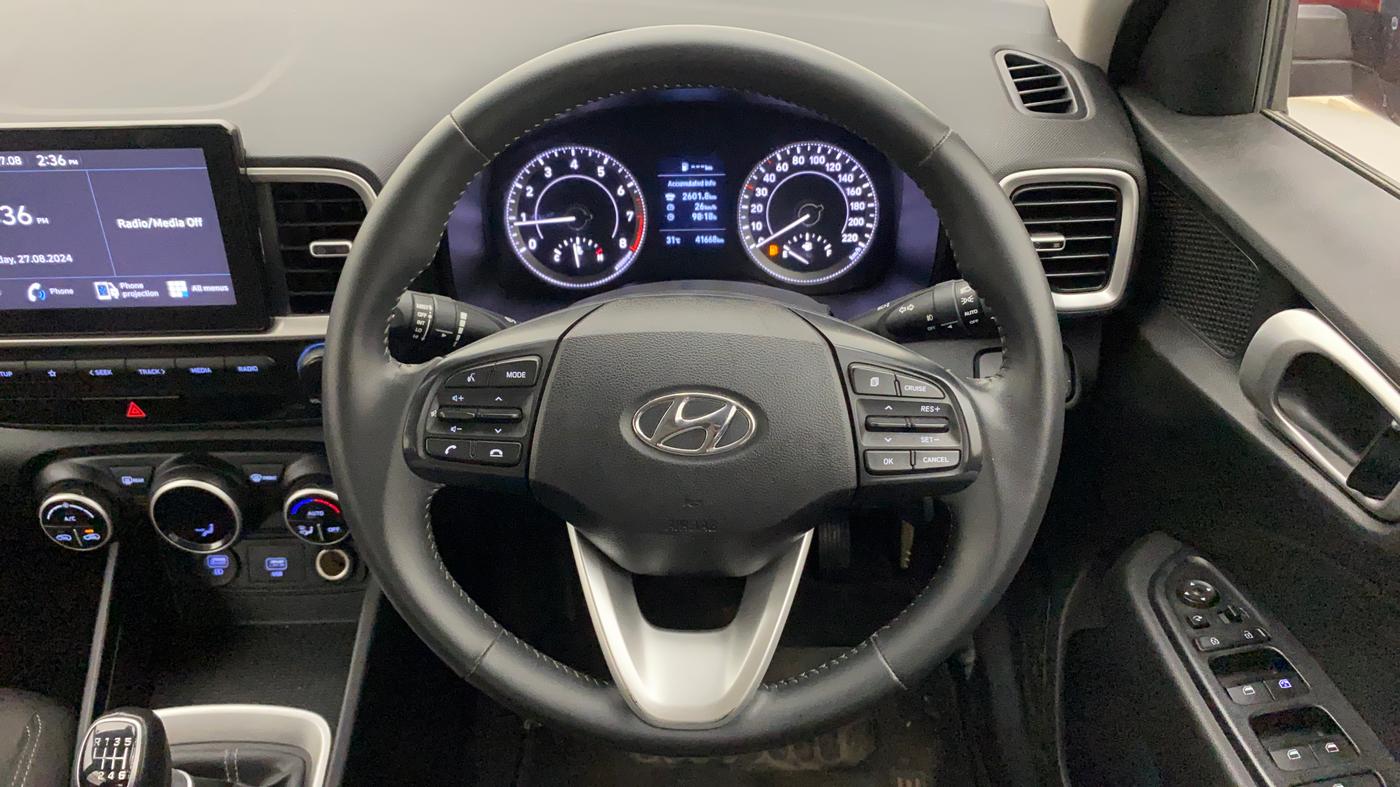 2020 Hyundai VENUE SX 1.0 TURBO IMT, Petrol, Manual, 41,603 km, Steering Wheel Close Up