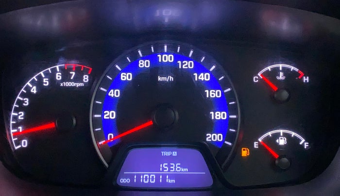 2017 Hyundai Xcent SX 1.2, Petrol, Manual, 1,10,011 km, Odometer Image