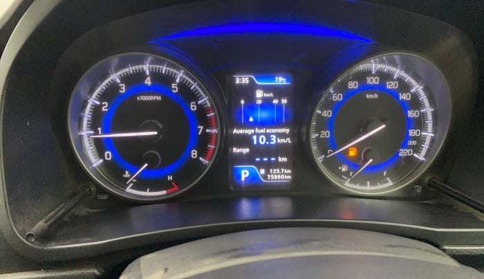 2019 Maruti Baleno ALPHA CVT PETROL 1.2, Petrol, Automatic, 75,860 km, Odometer Image