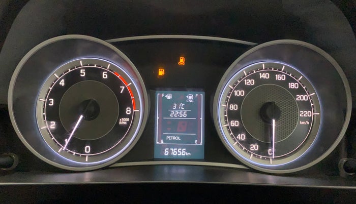 2022 Maruti Dzire ZXI CNG, CNG, Manual, 67,647 km, Odometer Image