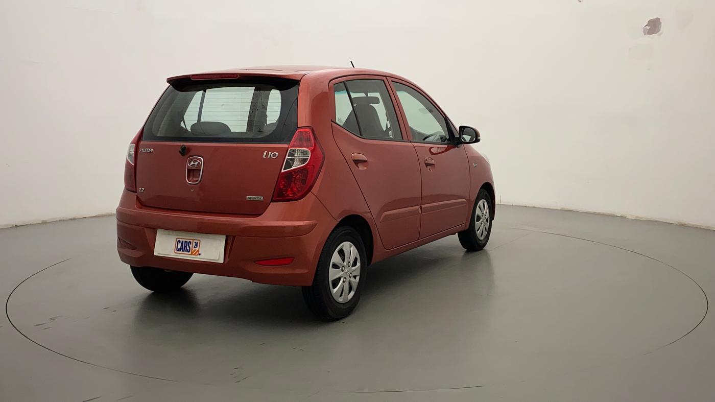 2011 Hyundai i10 SPORTZ 1.2, Petrol, Manual, 50,415 km, Right Back Diagonal