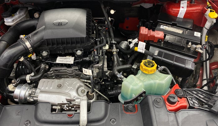 2024 Tata NEXON CREATIVE AMT DUAL TONE 1.2 PETROL, Petrol, Automatic, 19,537 km, Engine View - Left