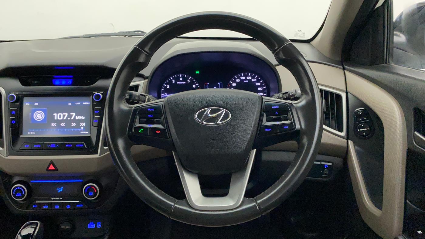 2016 Hyundai Creta SX PLUS AT 1.6 PETROL, Petrol, Automatic, 55,857 km, Steering Wheel Close Up
