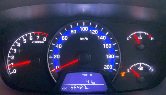 2016 Hyundai Xcent SX 1.2, Petrol, Manual, 58,495 km, Odometer Image