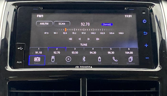 2018 Toyota YARIS V CVT, Petrol, Automatic, 23,280 km, Infotainment System