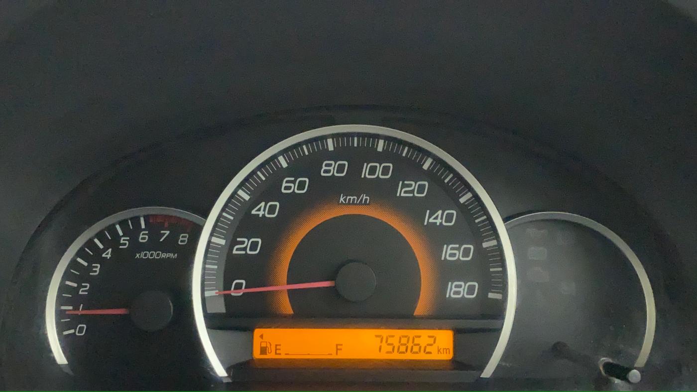 2011 Maruti Wagon R 1.0 VXI, Petrol, Manual, 75,861 km, Odometer Image