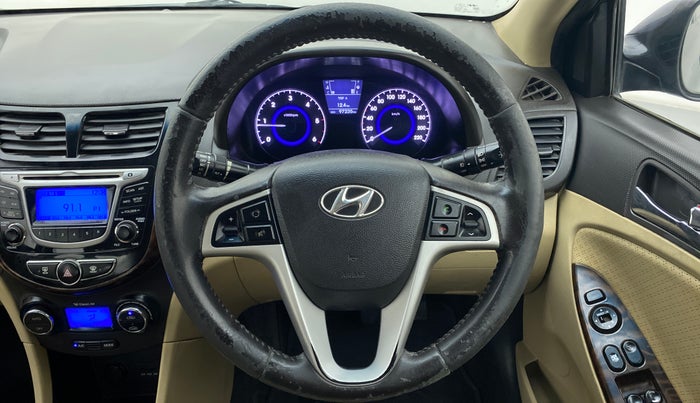 2013 Hyundai Verna FLUIDIC 1.6 CRDI SX OPT, Diesel, Manual, 97,264 km, Steering Wheel Close Up