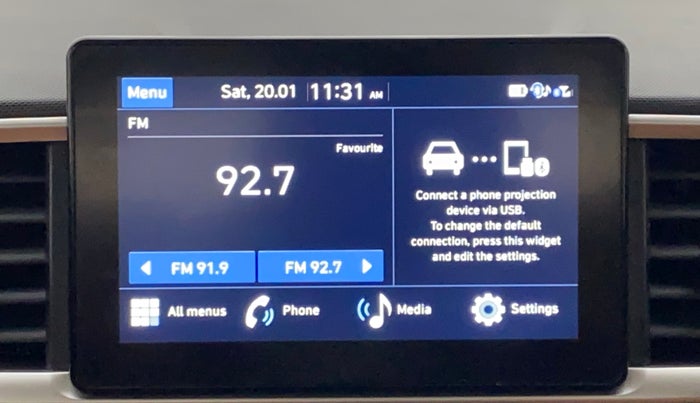 2020 Hyundai VENUE SX 1.0 TURBO IMT, Petrol, Manual, 37,680 km, Infotainment System