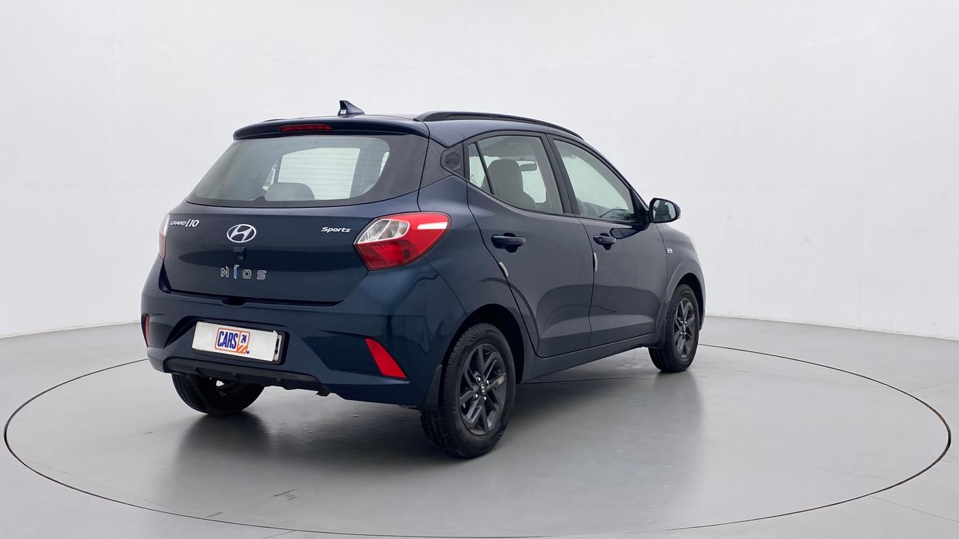 2020 Hyundai GRAND I10 NIOS SPORTZ AMT 1.2 KAPPA VTVT, Petrol, Automatic, 12,34,567 km, Right Back Diagonal