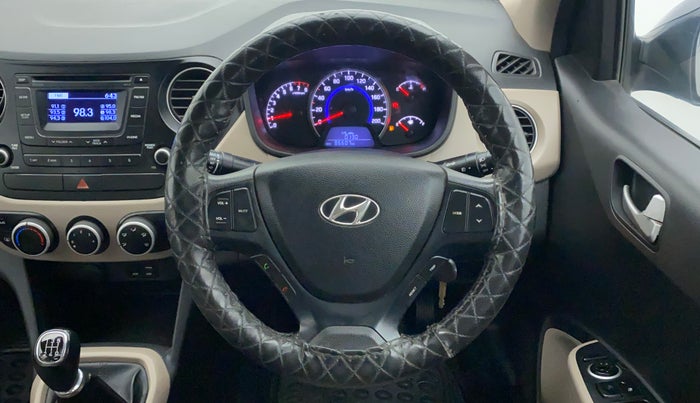 2015 Hyundai Grand i10 SPORTZ 1.2 KAPPA VTVT, CNG, Manual, 86,785 km, Steering Wheel Close Up