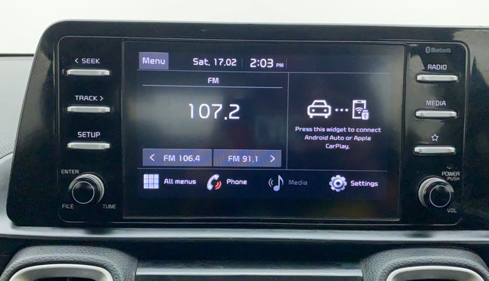 2022 KIA SONET HTK PLUS 1.0 IMT, Petrol, Manual, 11,390 km, Infotainment System